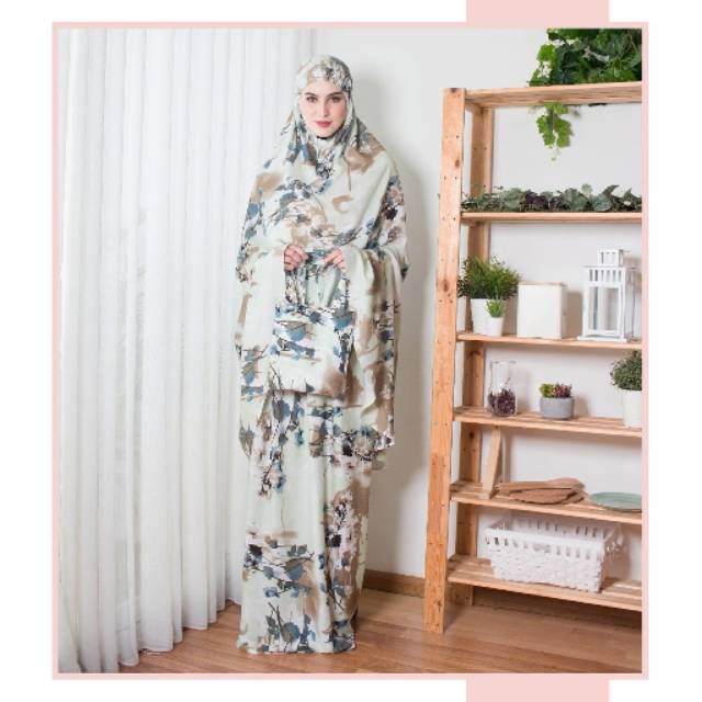 Mukena Tazkia Ilalang  Artwork Green Shopee Indonesia