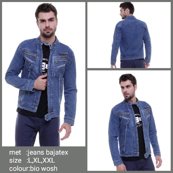 JAKET JEANS PRIA SLIM FIT ORGINAL THE BERRY