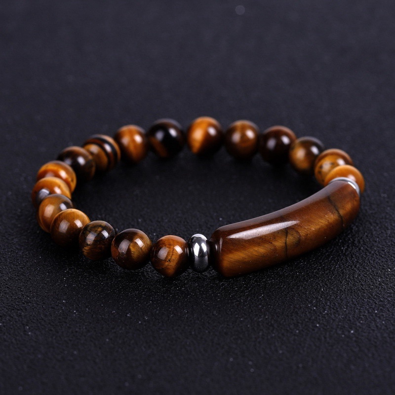 Gelang Chakra Agate Onyx Lapis Lazuli Elastis Ukuran 8mm Untuk Pria Dan Wanita