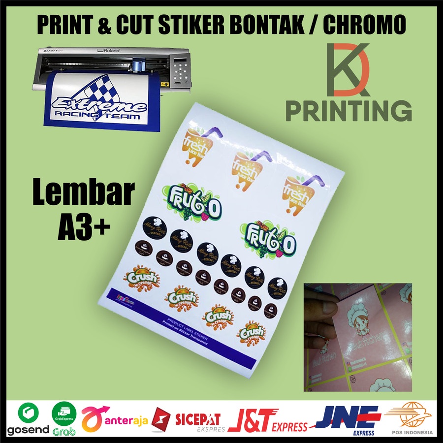 

[Free Cut] Cetak Stiker Bontak Glossy / Sticker Chromo