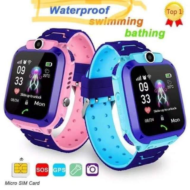 <anti air bisa renang> SmartWatch Anak IMO* QQ12 Smart Watch Sos Anak-anak Super / Jam Tangan Anak