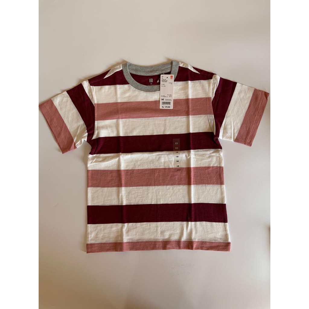 Kaos Anak Uniqlo Kids MFA SLUB Garis