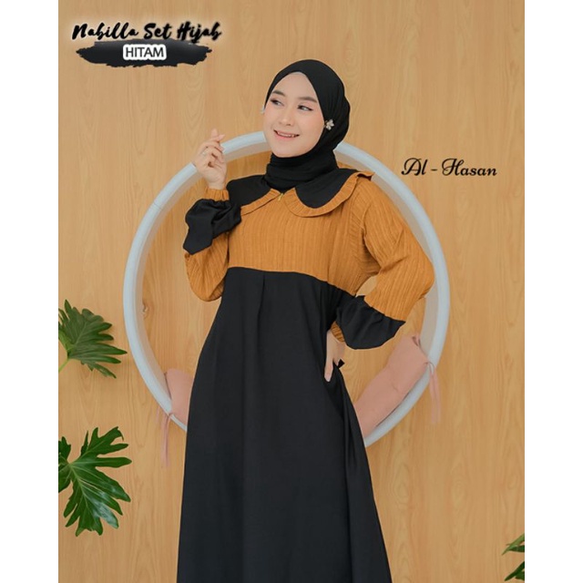 NABILA GAMIS SET PASHMINA AL-HASAN/ DRESS AL-HASAN/ AL-HASAN COLLECTION