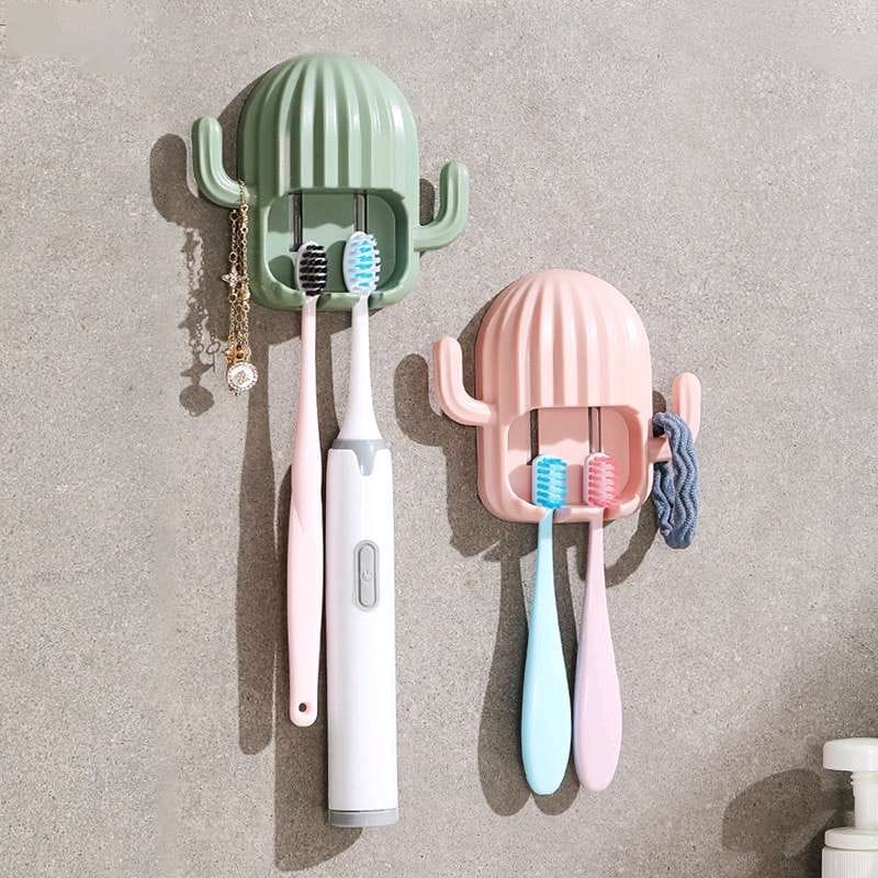 Gantungan Tempat Sikat Gigi Model Kaktus Toothbrush Holders