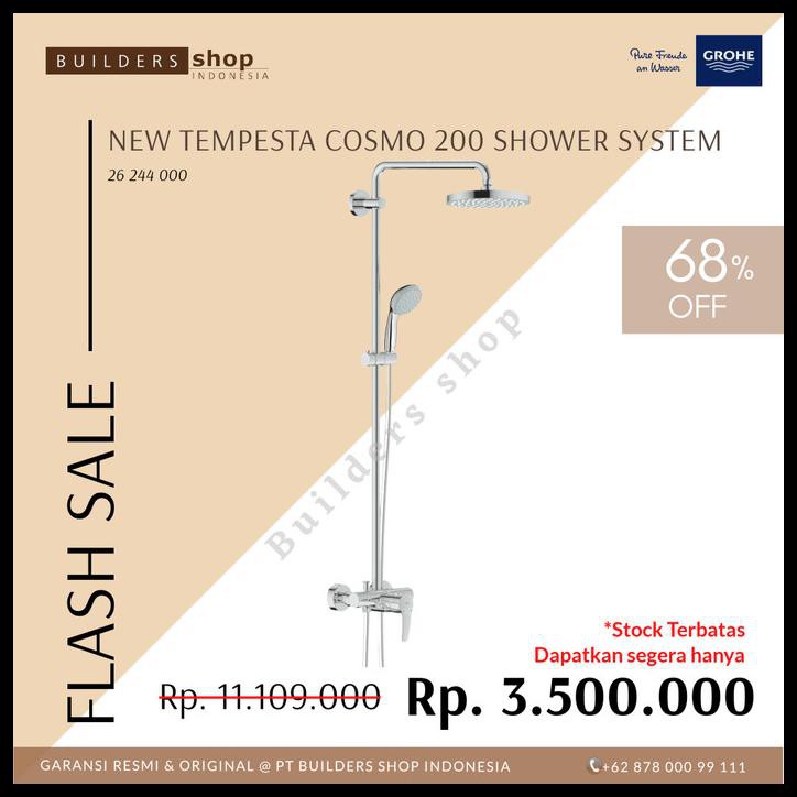 GROHE 26244000 - New Tempesta Cosmopolitan 200 Shower System Set
