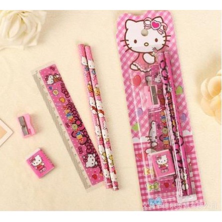 SET ALAT TULIS 5 IN 1 STATIONERY ALAT TULIS SEKOLAH KARAKTER MINI [SWEETSPACE]