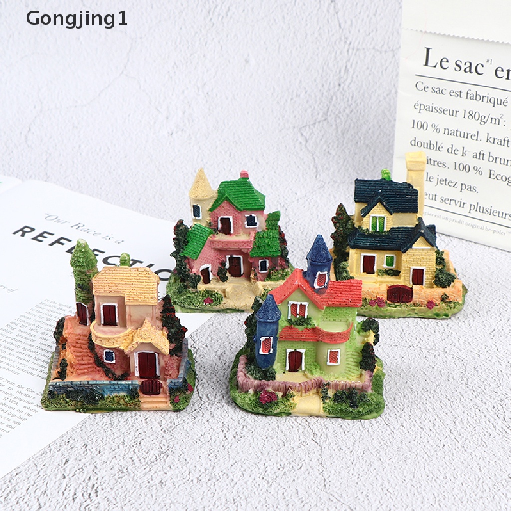 Gongjing1 Miniatur Rumah Peri Bahan Resin Untuk Dekorasi Taman