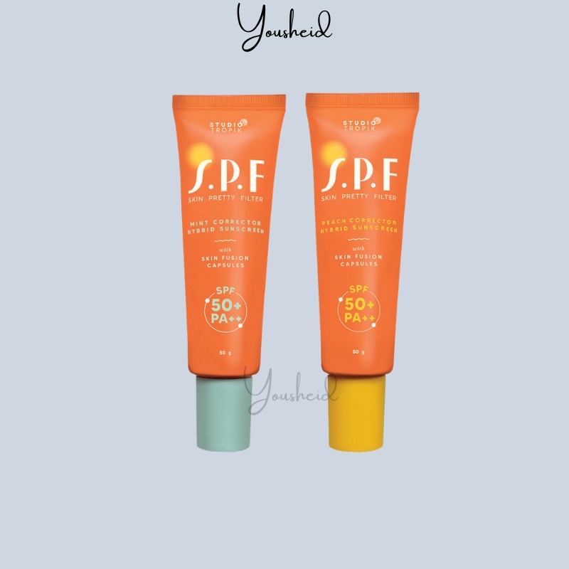 Studio Topik SPF Skin Pretty Filter Sunscreen SPF 50+ PA++ - PEACH DAN MINT SUNSCREEN STUDIO TROPIK