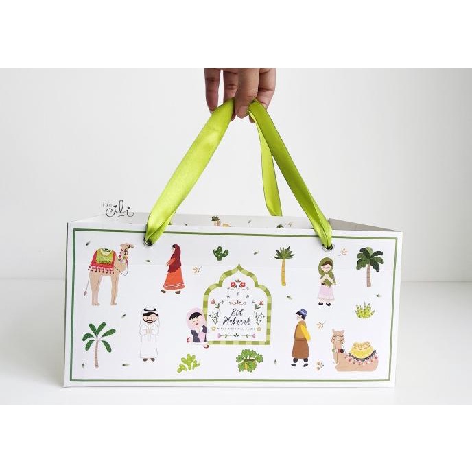 

#####] (PAPERBAG ARUNA ) paperbag lebaran untuk dus nastar sekat kue mini