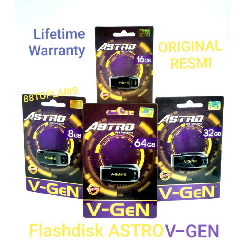 Flashdisk V-Gen Astro 8GB 16GB 32GB 64GB Original Garansi / USB Flashdisk VGen / USB Flash Disk Vgen