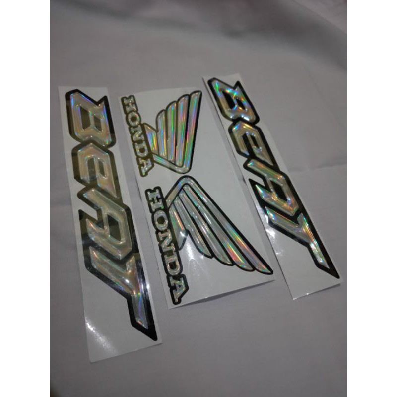 Stiker Emblem Timbul Honda Beat Wing Hologram