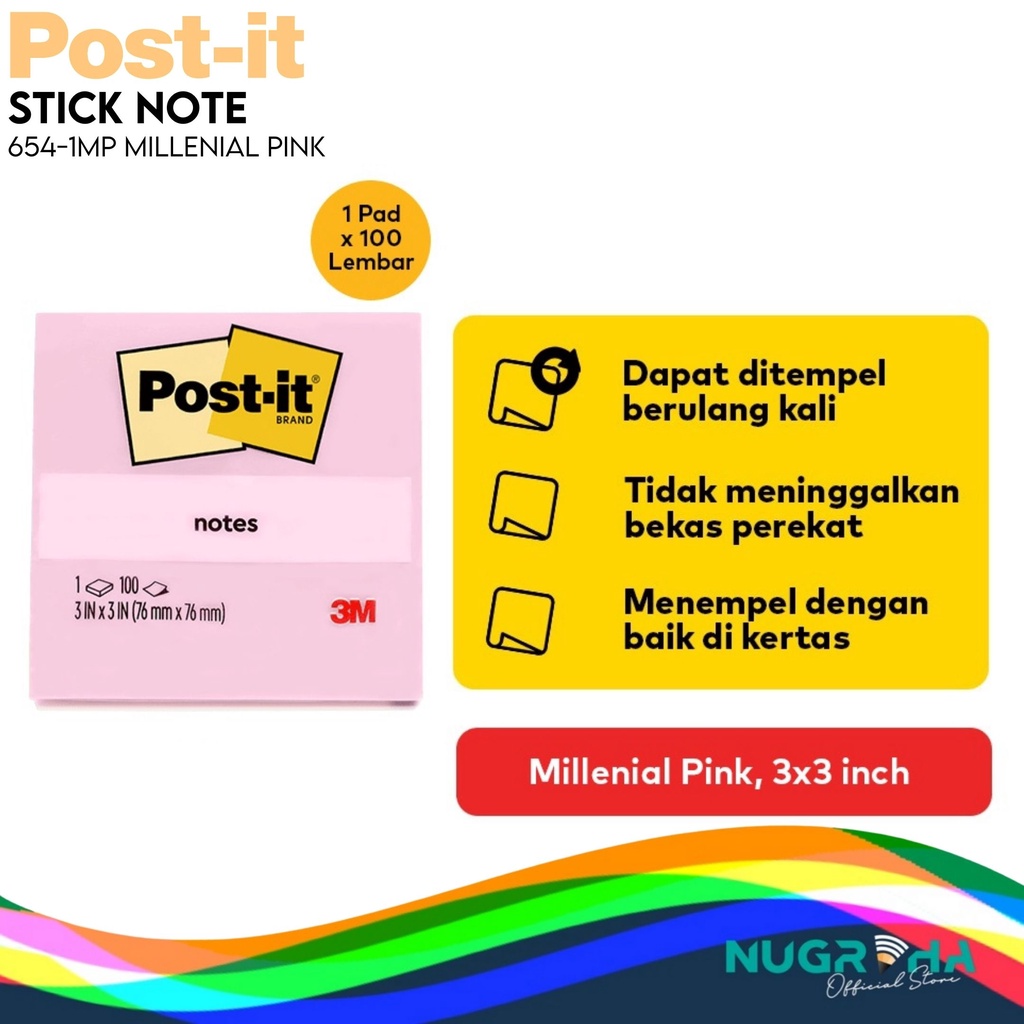 

STICK NOTE / STICKY NOTE 3M POST-IT 654-1MP 76X76