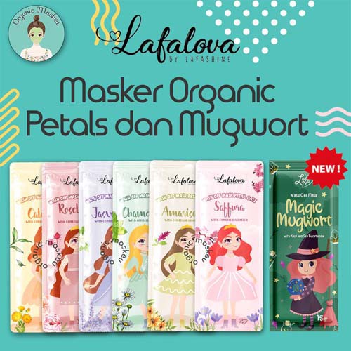 [Beli 5 get Gift] [RESMI] Masker Mugwort Organik Petals Oats Premium by Lafalova 15gr