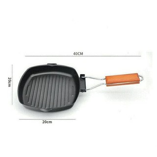 SQUARE GRILL PAN 20CM TEFLON WAJAN BBQ BAKARAN SATE SERBAGUNA SR