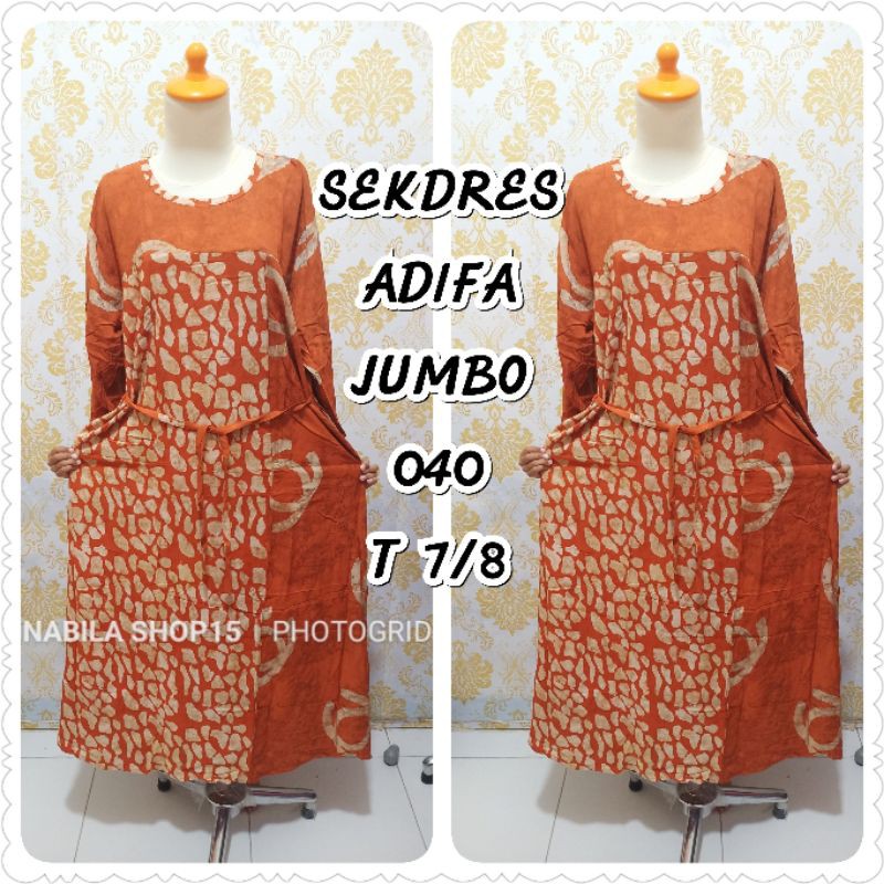 SEKDRESS ADIFA JUMBO 040 " BALONG BATIK "