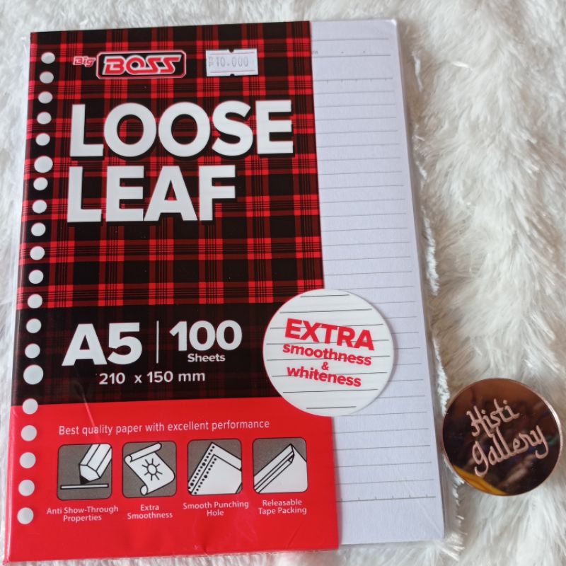 

Big Boss Loose Leaf A5 Garis 100 Lembar / Kertas Binder