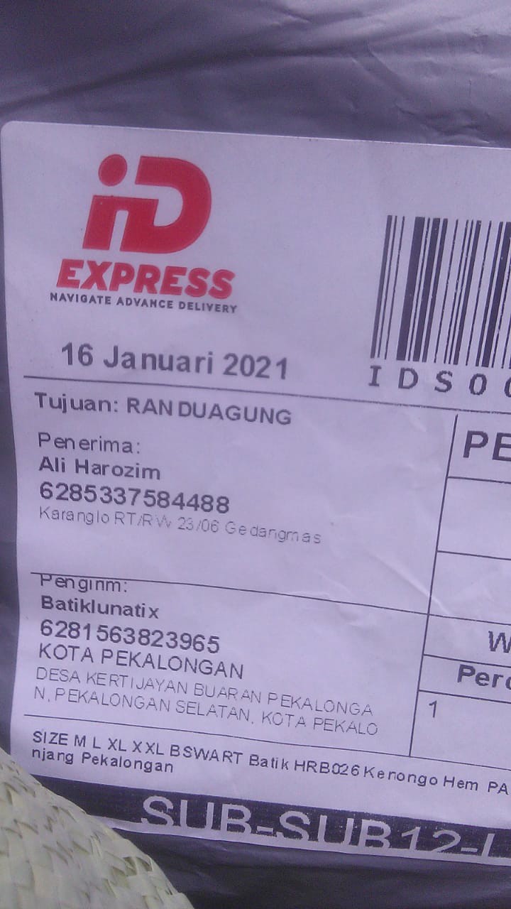 Size M L Xl Xxl Bswart Batik Hrb026 Kenongo Hem Panjang Pekalongan