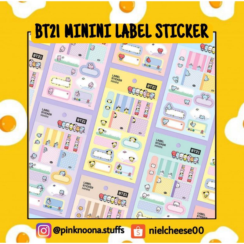 

KPOP LABEL STICKER DECOR BT21 MININI LABEL STICKER