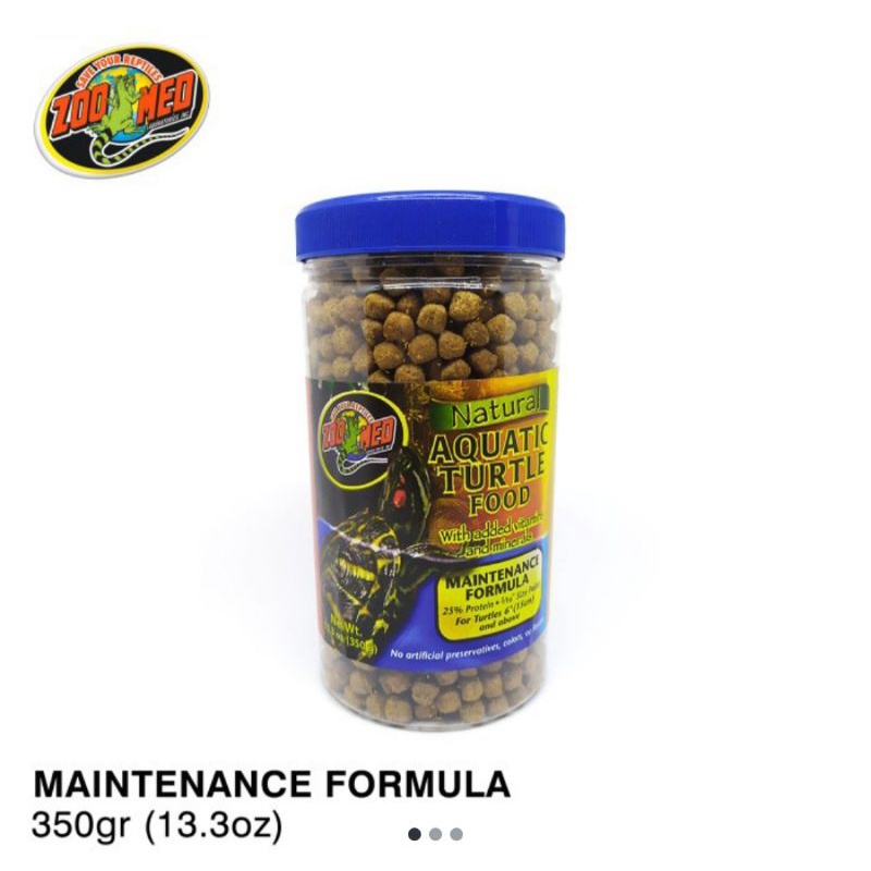 Zoomed Aquatic Turtle Food Maintenance Formula 350gr makanan kura air
