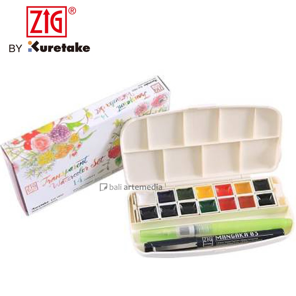 Kuretake ZIG - Transparent Watercolor Set 14