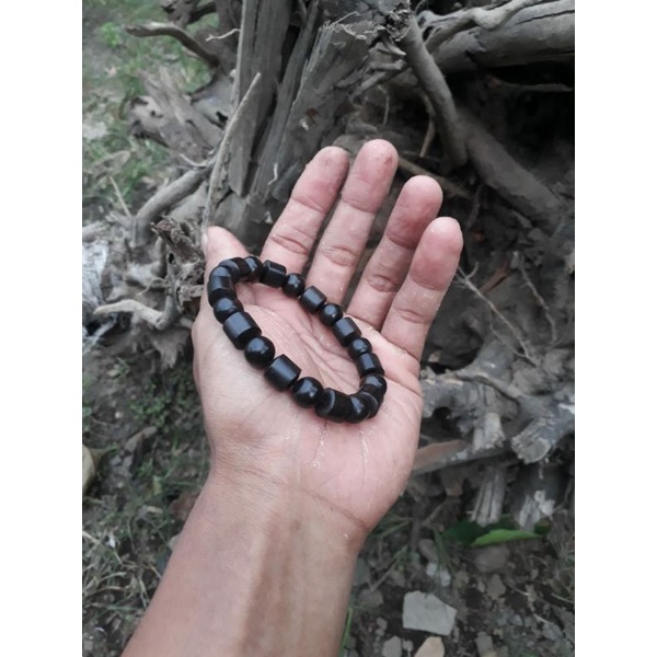 gelang kayu galih stigi hitam 10mm