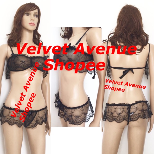 Teddies Bra Set Renda Seksi Wanita Braset + Gstring Sexy