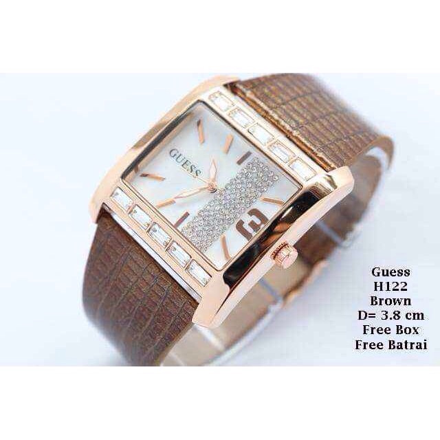 Jam Tangan Wanita Guess H122 Coklat
