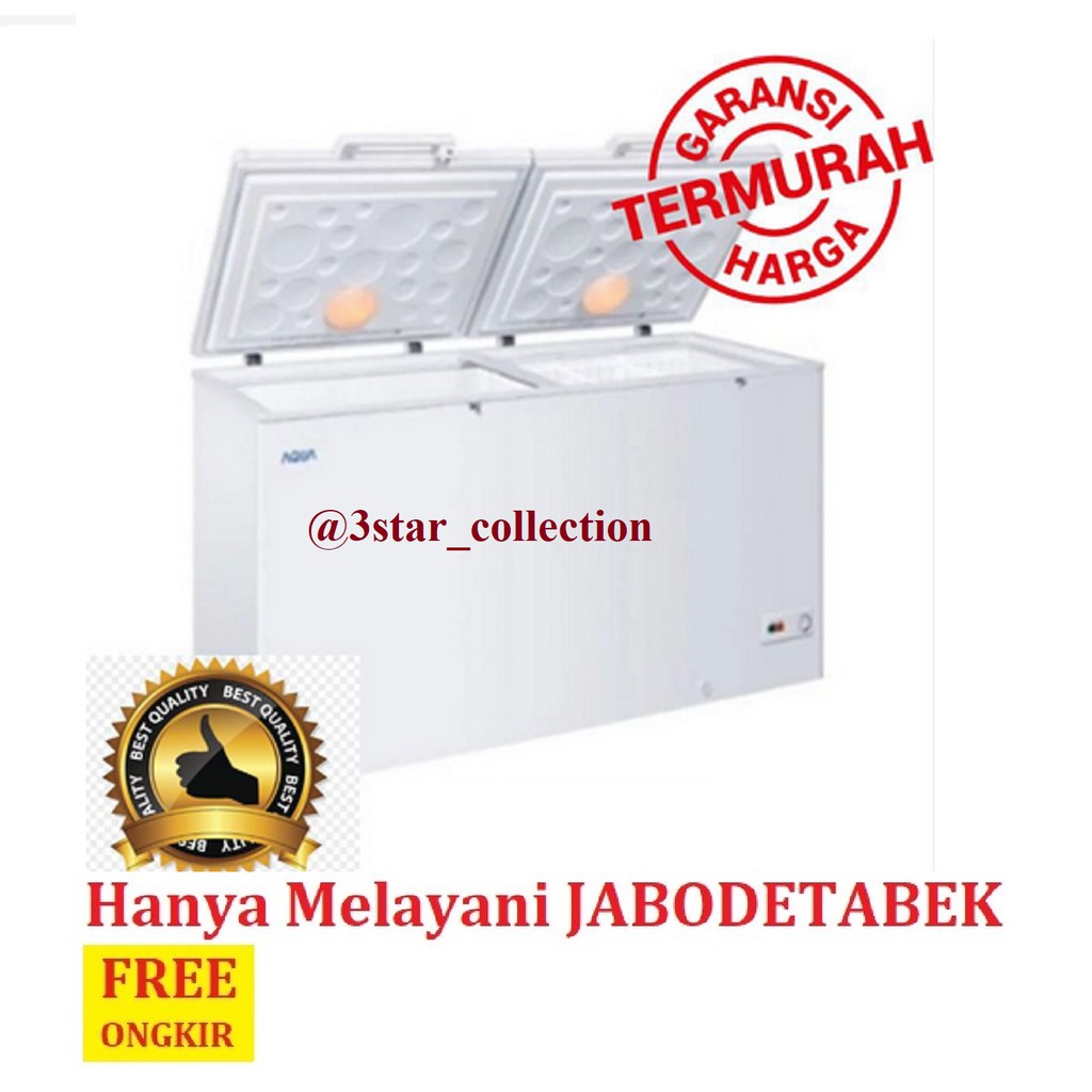chest freezer Aqua AQF-450R murah baru garansi resmi