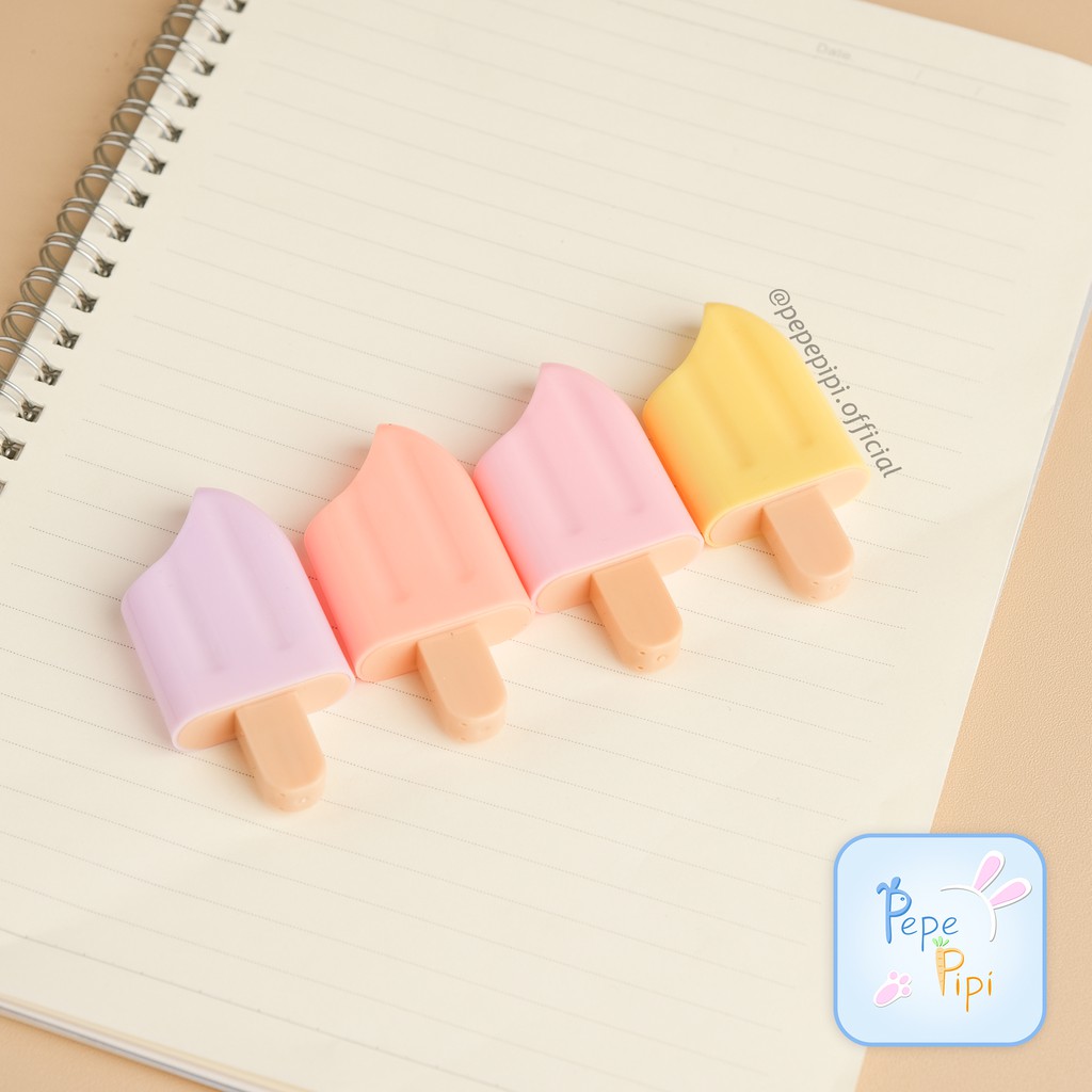 

Highlighter Ice Stick -Es Loli 1 Set Spidol Marker Textlighter Penanda Halaman Buku