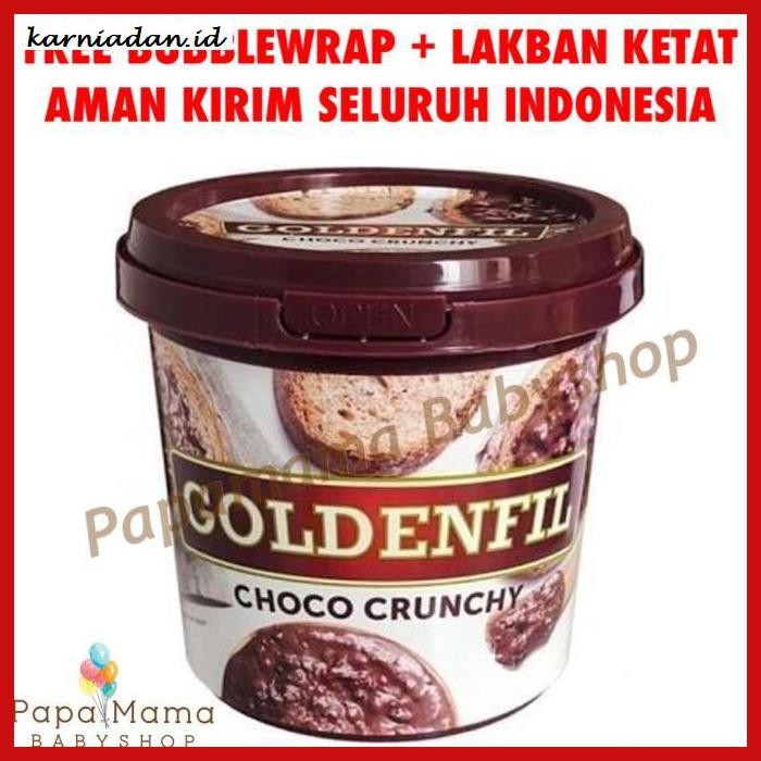 

MAKANAN-RINGAN- PROMO GOLDENFIL CHOCO CRUNCHY CHOCOLATE 1KG SELAI COKLAT CRUNCHY GOJEK - HAZELNUT