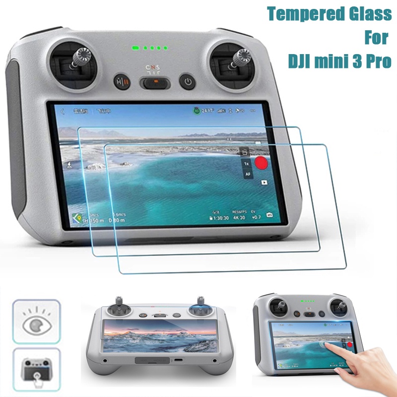 Untuk DJI Mini 3pro Layar Film Tempered Full-coverage Tahan Benturan Explosion-proof Transparan HD Tempered Glass Film Pelindung Aksesoris