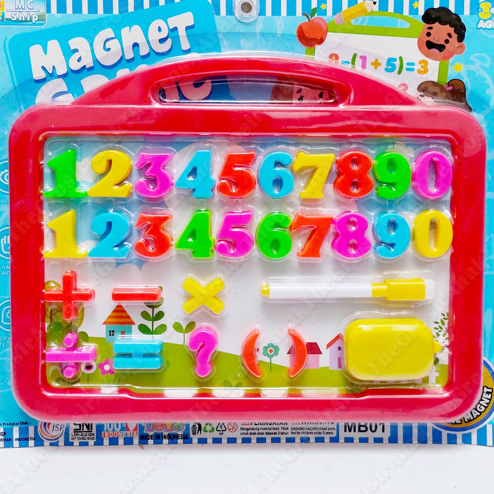 PAPAN TULIS MAGNET GAME MB01 WHITE BOARD SPIDOL ANGKA