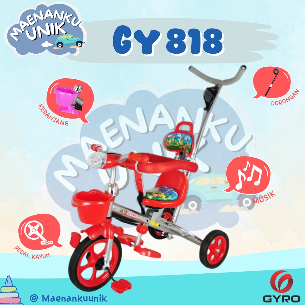 Mainan anak Sepeda Anak GYRO GY-818 Dorongan sepeda anak