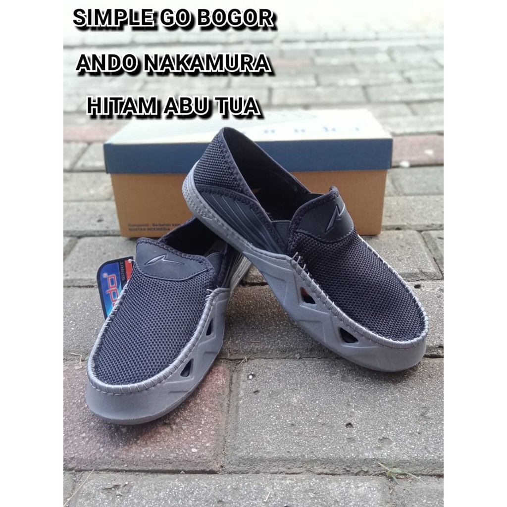 Sepatu slip-on pria ando nakamura ori size 39-43