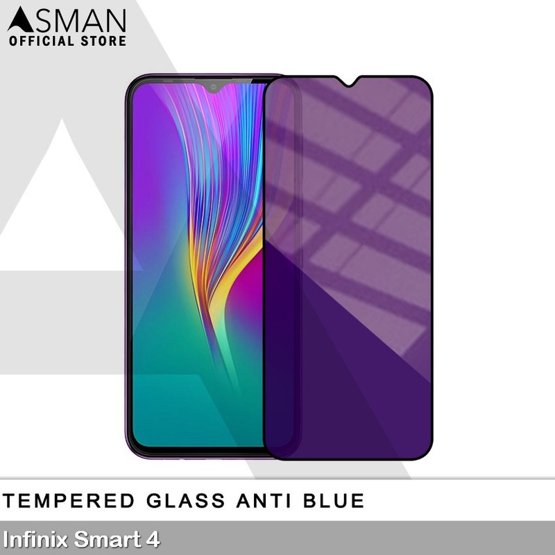 Tempered Glass Blue Light Full Lem Infinix Smart 4 Anti Radiasi Screen Protector