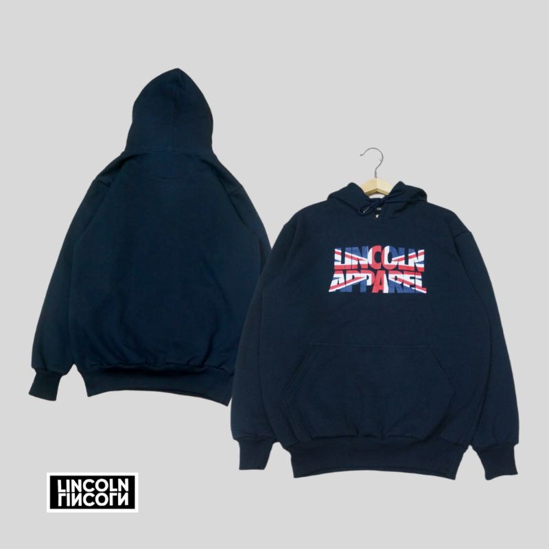 LINCOLN HOODIE ENGLAND FLAG NAVY