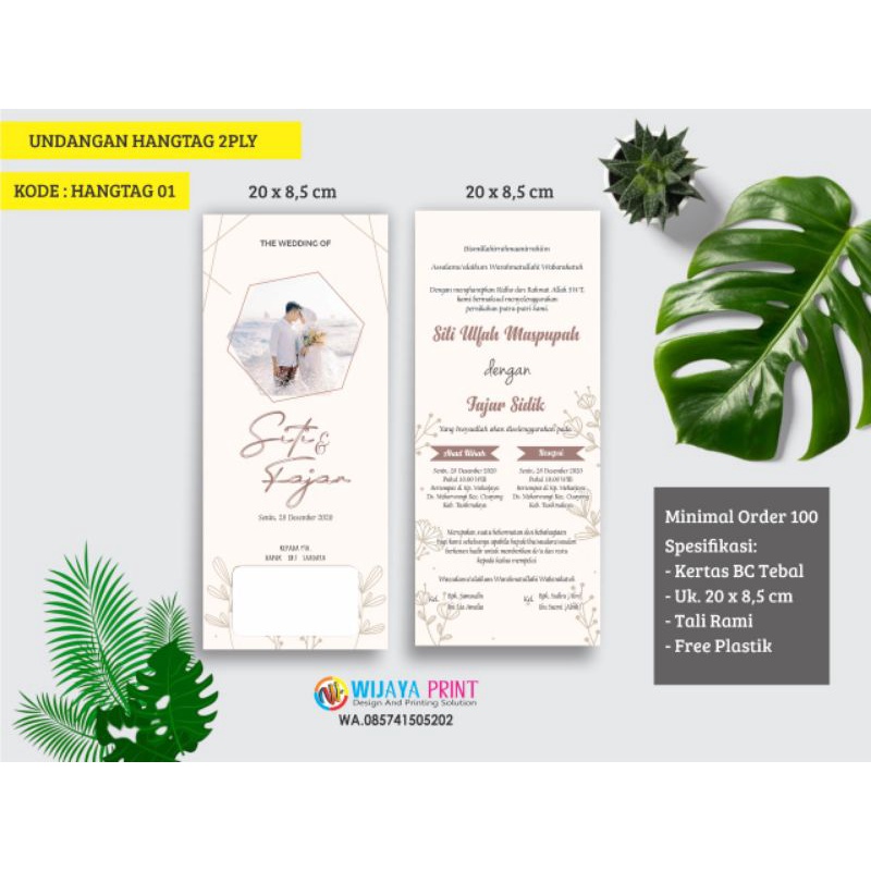 undangan pernikahan| undangan hangtag | undangan tali rami