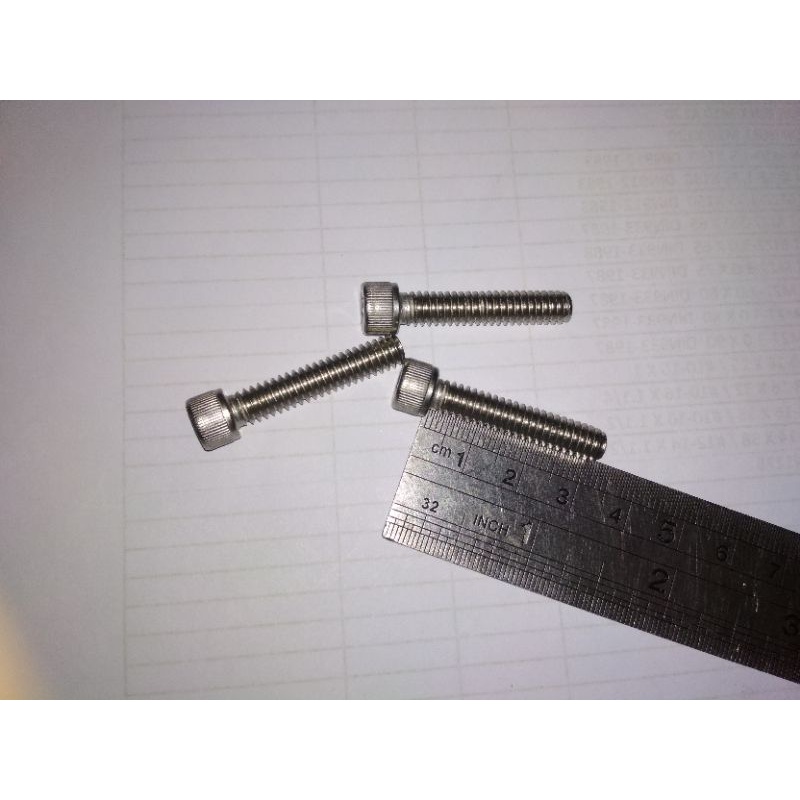 baut L 1/4 x 1.1/4 (6.5mm x 32mm) stainless 304 A2-70