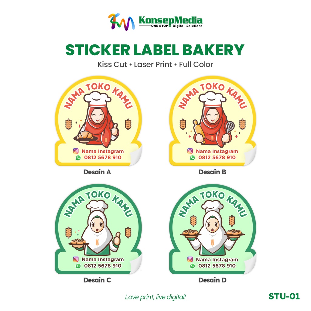 

Set Sticker Label Makanan | Stiker Toples Kue Premium | STU-01