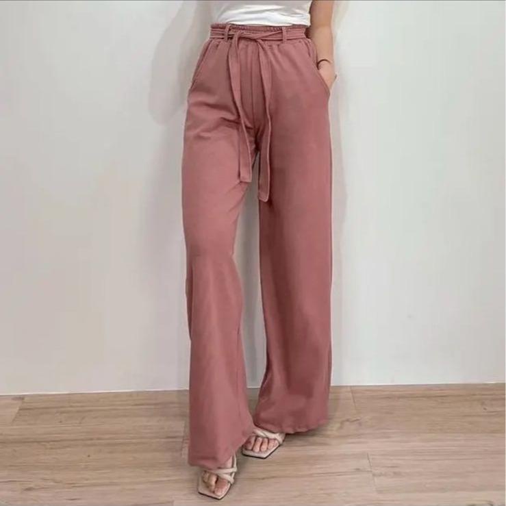 Abby Pants - Celana Kantoran Casual Panjang / Kulot Pants Melar All Size Highwaist Waffle Uniqlo