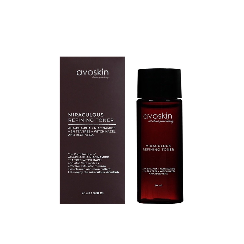 Avoskin Miraculous Refining Toner 20ML ( Travel Size / Eksfoliasi / Exfoliating )