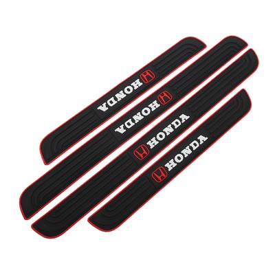 1 / 4pcs Stiker Pelindung Pintu Mobil Toyota Honda Threshold Bahan Karet Tebal