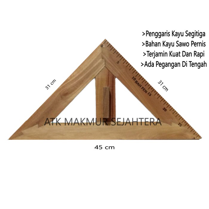 

Penggaris Kayu Segitiga