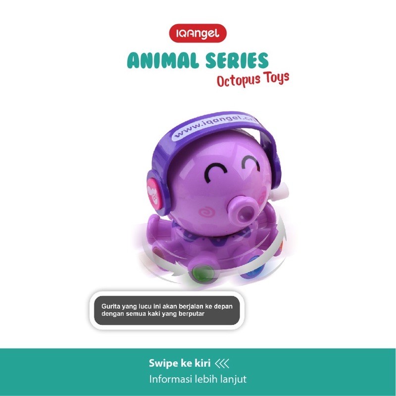 Iq Angel Octopus Toys - Mainan Edukatif Motorik Bayi Gurita Lucu - Mainan Putar Bergerak