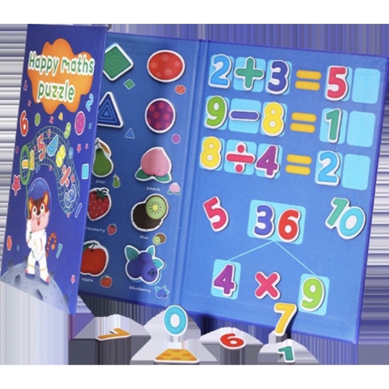 Buku Edukasi Magnet Huruf Angka Animal Anak - Fun Magnetic Book