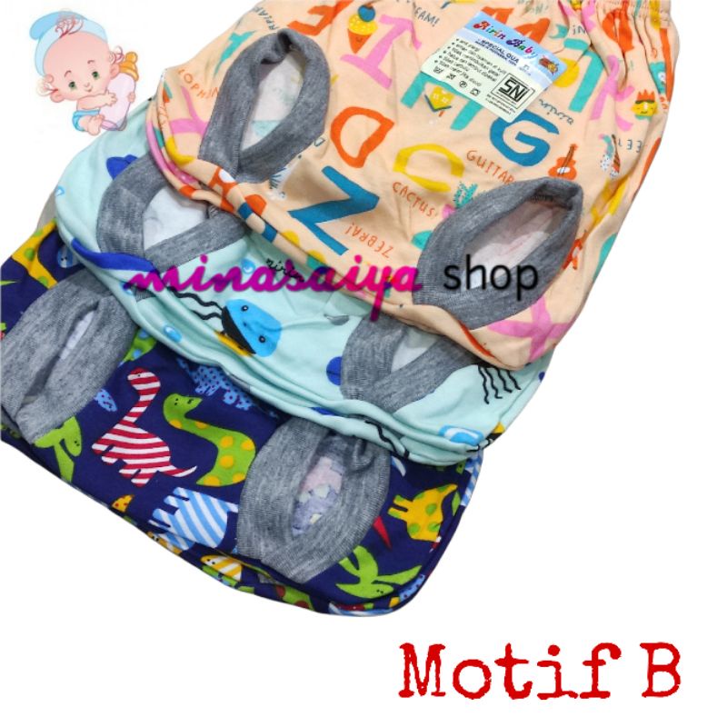 AIRIN 3 pcs dan ecer Celana Pop Bayi Baru Lahir SNI Newborn Print Warna