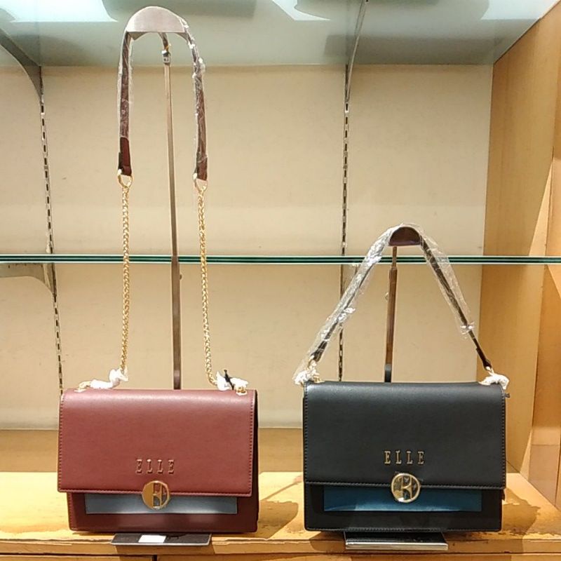 Tas Wanita Rantai Shoulder Bag , ELLE 41143 Produk Original  Counter , Fashion Branded