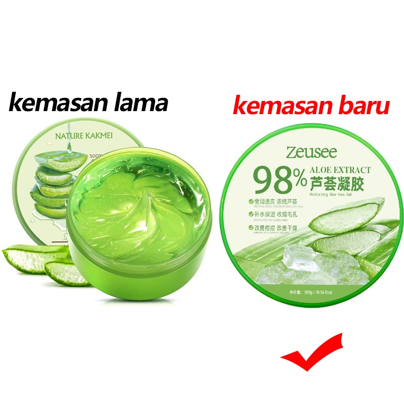 NATURE KAKMEI（ZEUSEE） Ointment Aloe Vera 98% 99% Soothing Gel -300ml gel lidah buaya