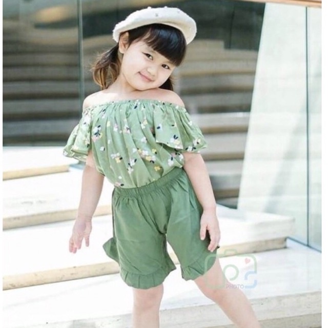 TERMURAH Setelan Sabrina Anak Baju Sabrina Anak Sabrina Pita Anak 1-2 thn