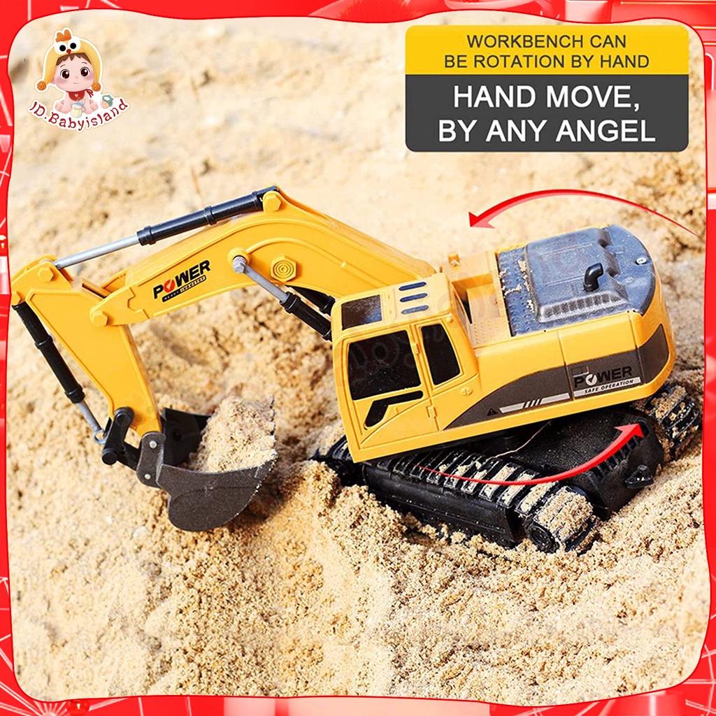 [cod] RC Remote Control Excavator Bulldozer Crane Dump Truck Mainan Hadiah Kendaraan Rekayasa